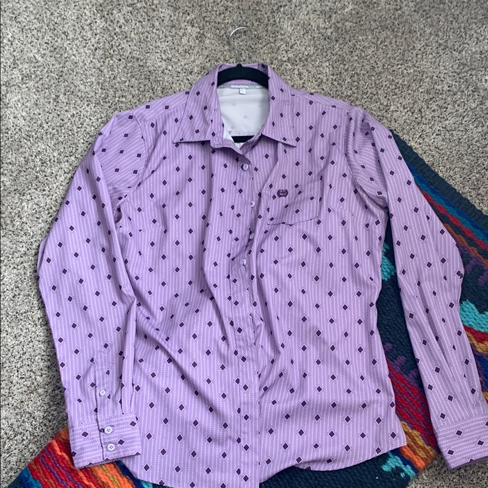 Lavender Cinch Arena Flex Western Shirt. ECU.  Large